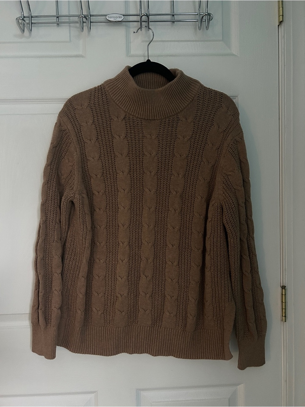 Banana Republic Men's Cable Turtleneck Sweater - Tan